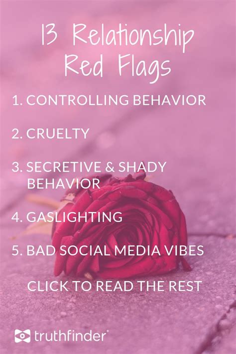 13 Red Flags in Relationships